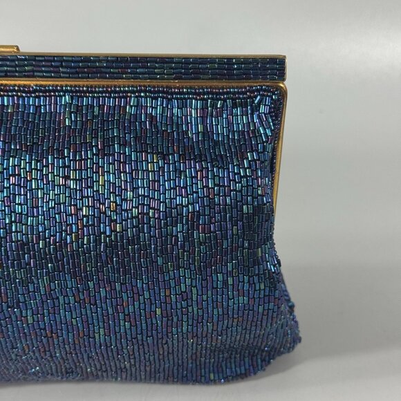 Ellegent Saks Fifth Avenue Beaded Evening Bag/Clutch  in Blue - Picture 8 of 15